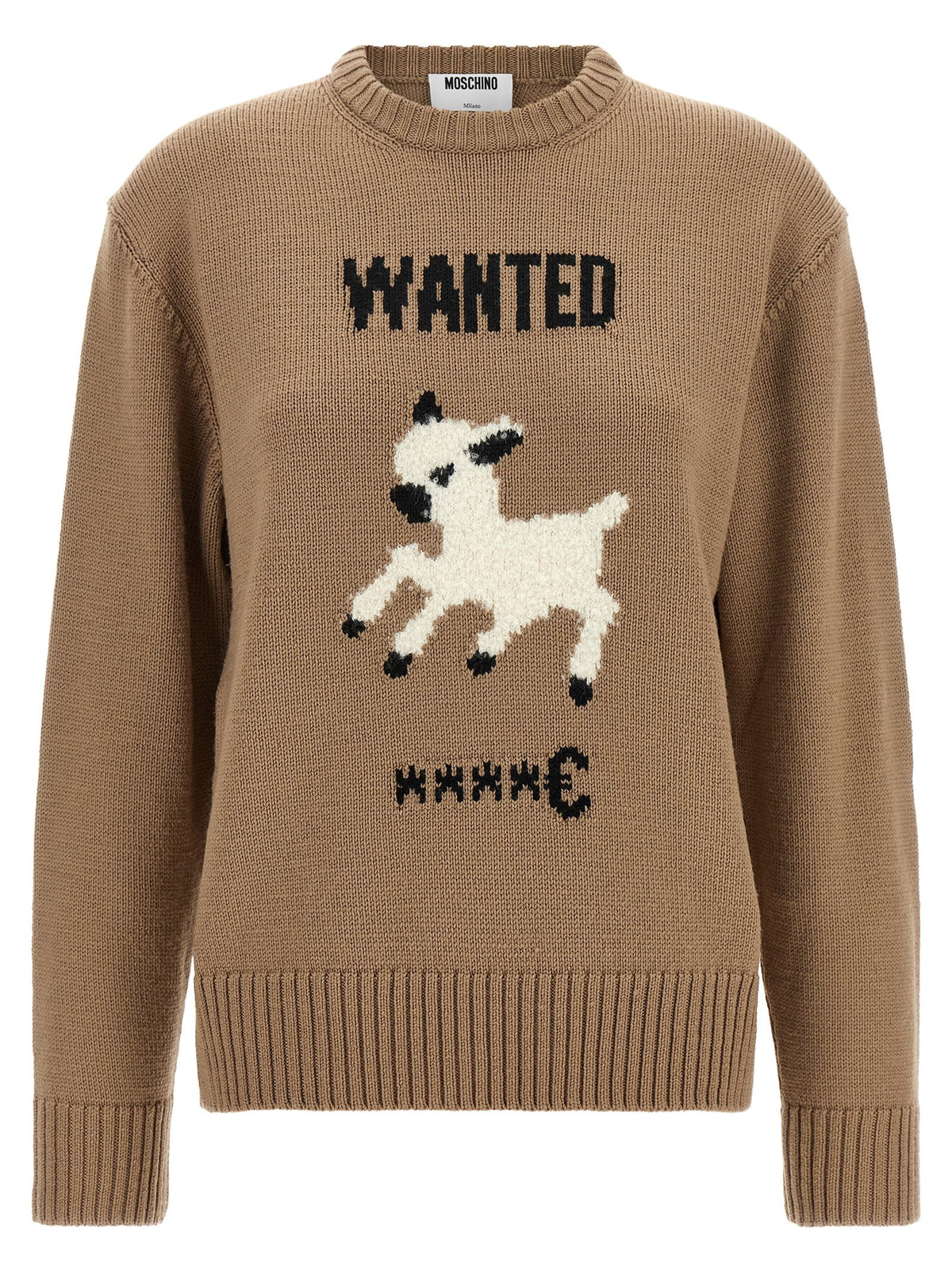 Moschino Extra Fine Merino Wool Sweater Beige
