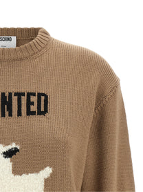 Moschino Extra Fine Merino Wool Sweater Beige