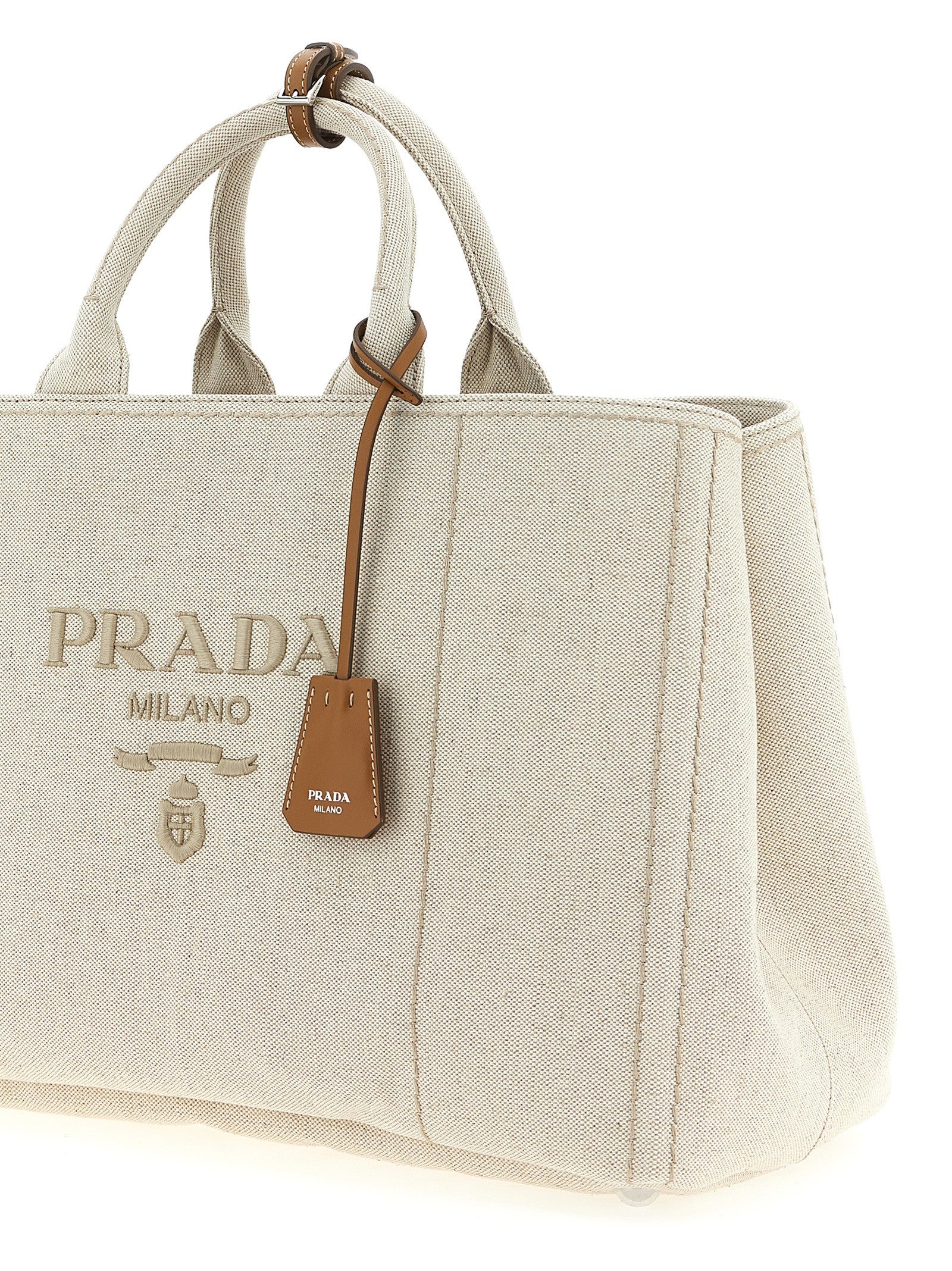 PRADA Extra Large Prada Jardinière Shopping Bag Beige