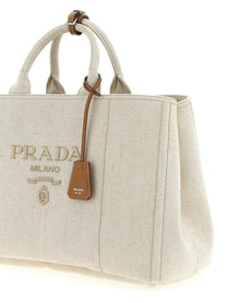 PRADA Extra Large Prada Jardinière Shopping Bag Beige