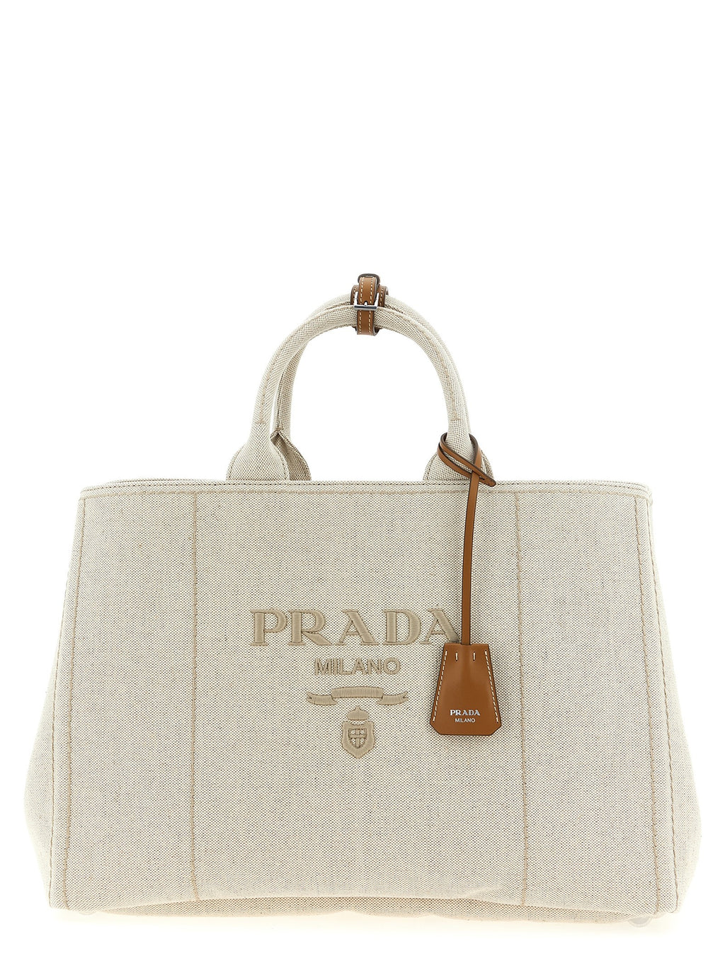 PRADA Extra Large Prada Jardinière Shopping Bag Beige