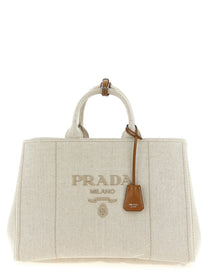 PRADA Extra Large Prada Jardinière Shopping Bag Beige