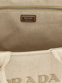 PRADA Extra Large Prada Jardinière Shopping Bag Beige