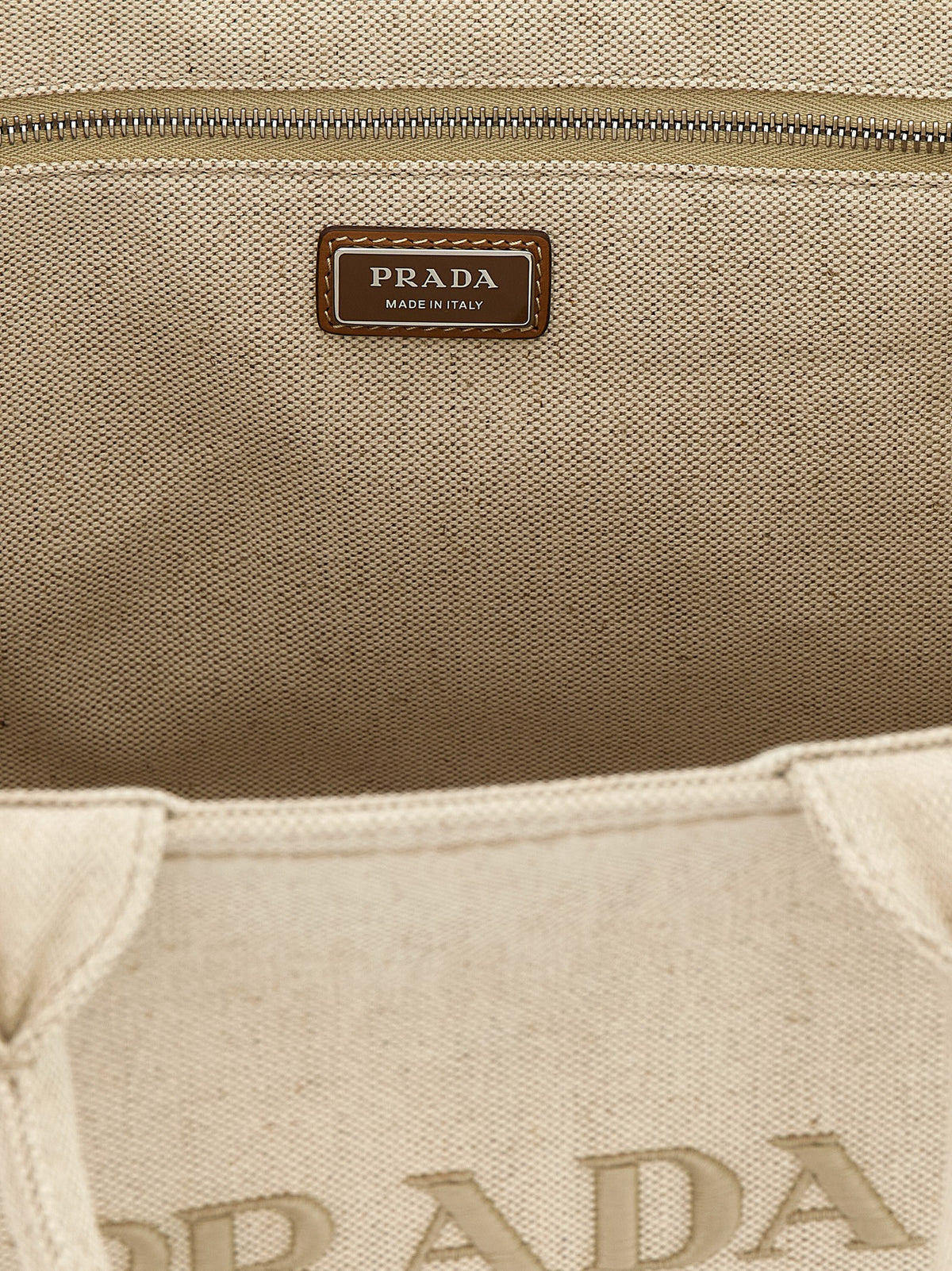 PRADA Extra Large Prada Jardinière Shopping Bag Beige, view 4