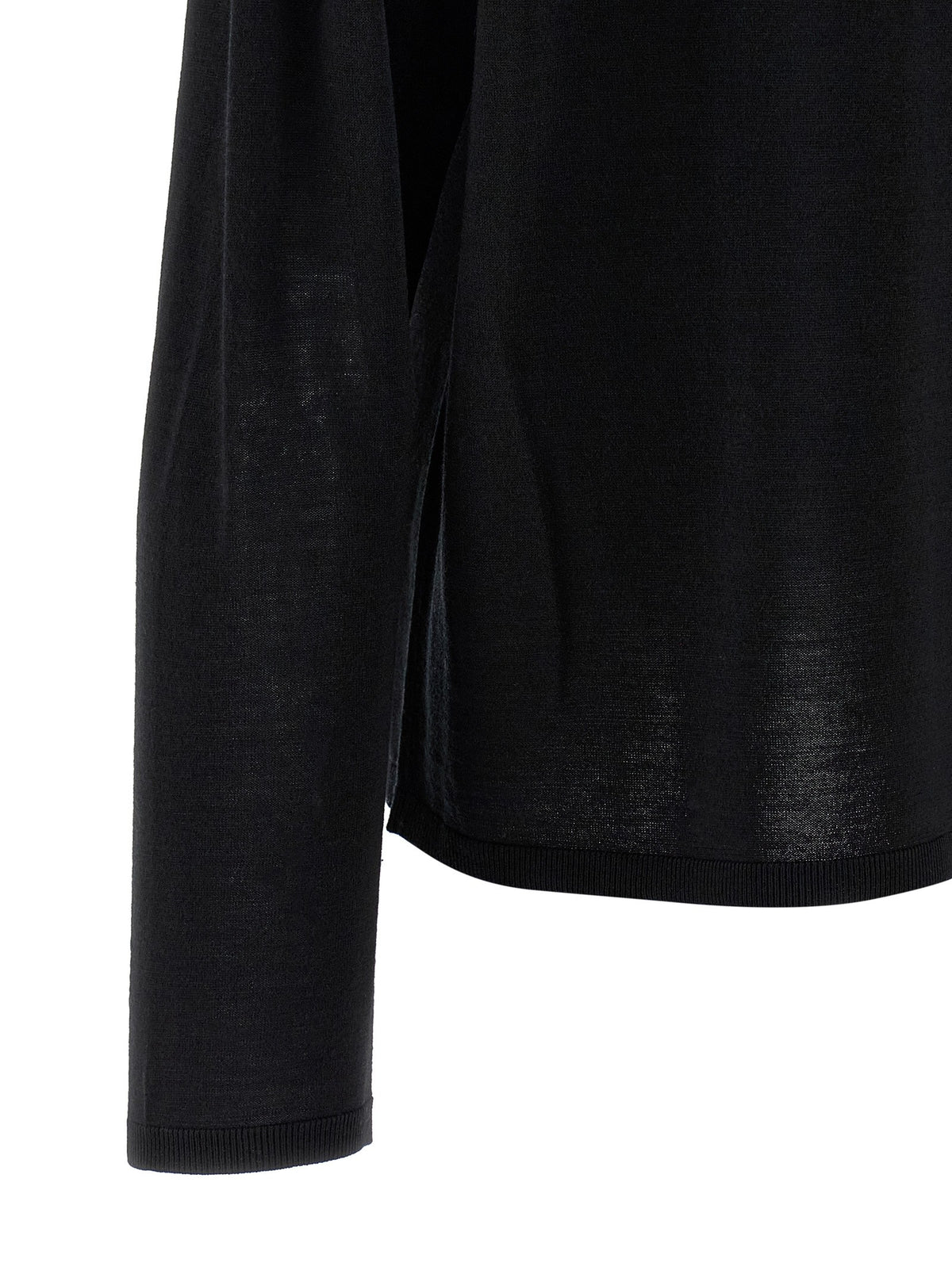 Toteme Extrafine Wool Sweater Black, view 4