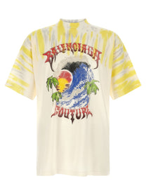 Balenciaga Extreme Tie Dye Shirt Gold