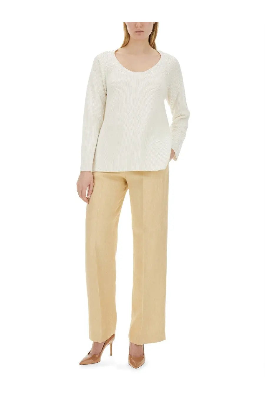 Fabiana Filippi Women's Neck Sweater White, view 2