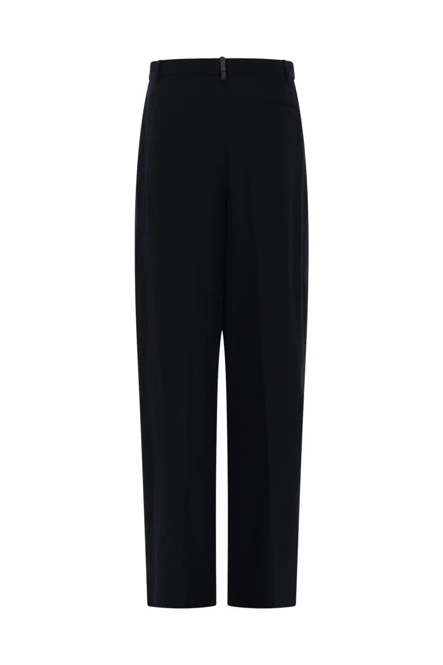Fabiana filippi women’s pantalone sartoriale blue misto lino trousers with sleek straight-leg cut and subtle creasing