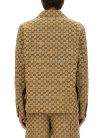 Gucci Men's Fabric Jacket Beige, view 3