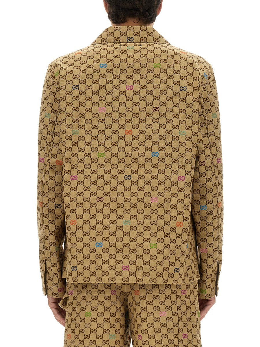 Gucci Men's Fabric Jacket Beige, view 3