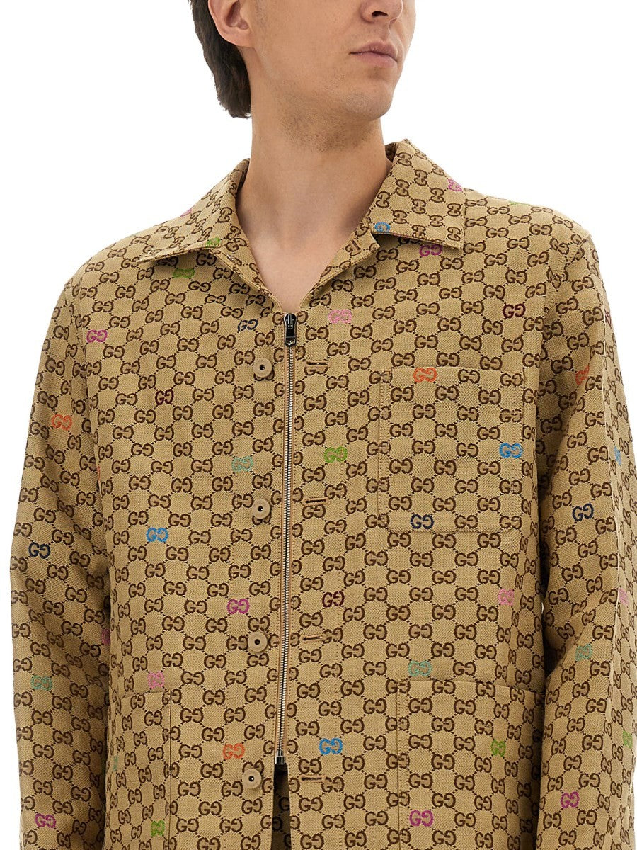 Gucci Men's Fabric Jacket Beige, view 4