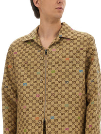 Gucci Men's Fabric Jacket Beige, view 4