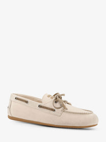 Miu Miu Women's Fabric Loafers White