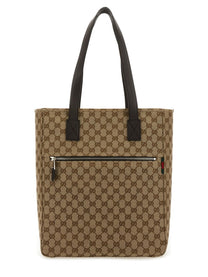 Gucci Men's Fabric Shopping Bag GG Medium Brown