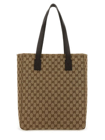 Gucci Men's Fabric Shopping Bag GG Medium Brown