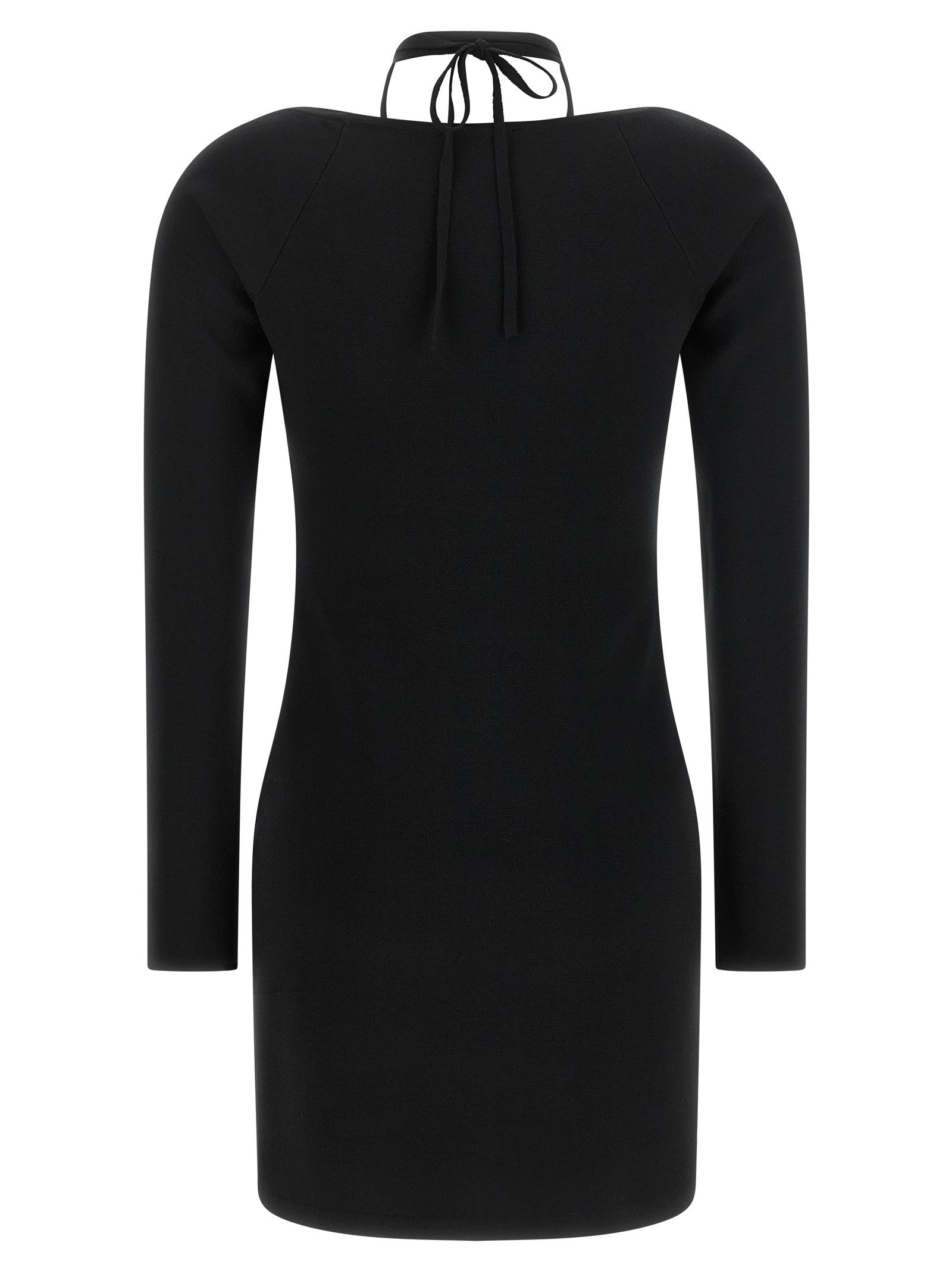 Elisabetta Franchi Fabric Stitch Knit Dress Black