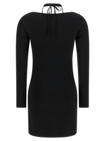 Elisabetta Franchi Fabric Stitch Knit Dress Black