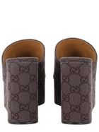 Gucci Women's Fabric Wedge Sandal Brown, view 4