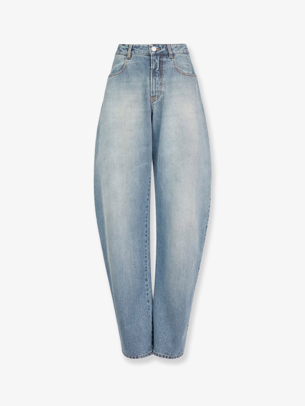 ALAÏA Women's Faded Blue Denim Jeans Blue