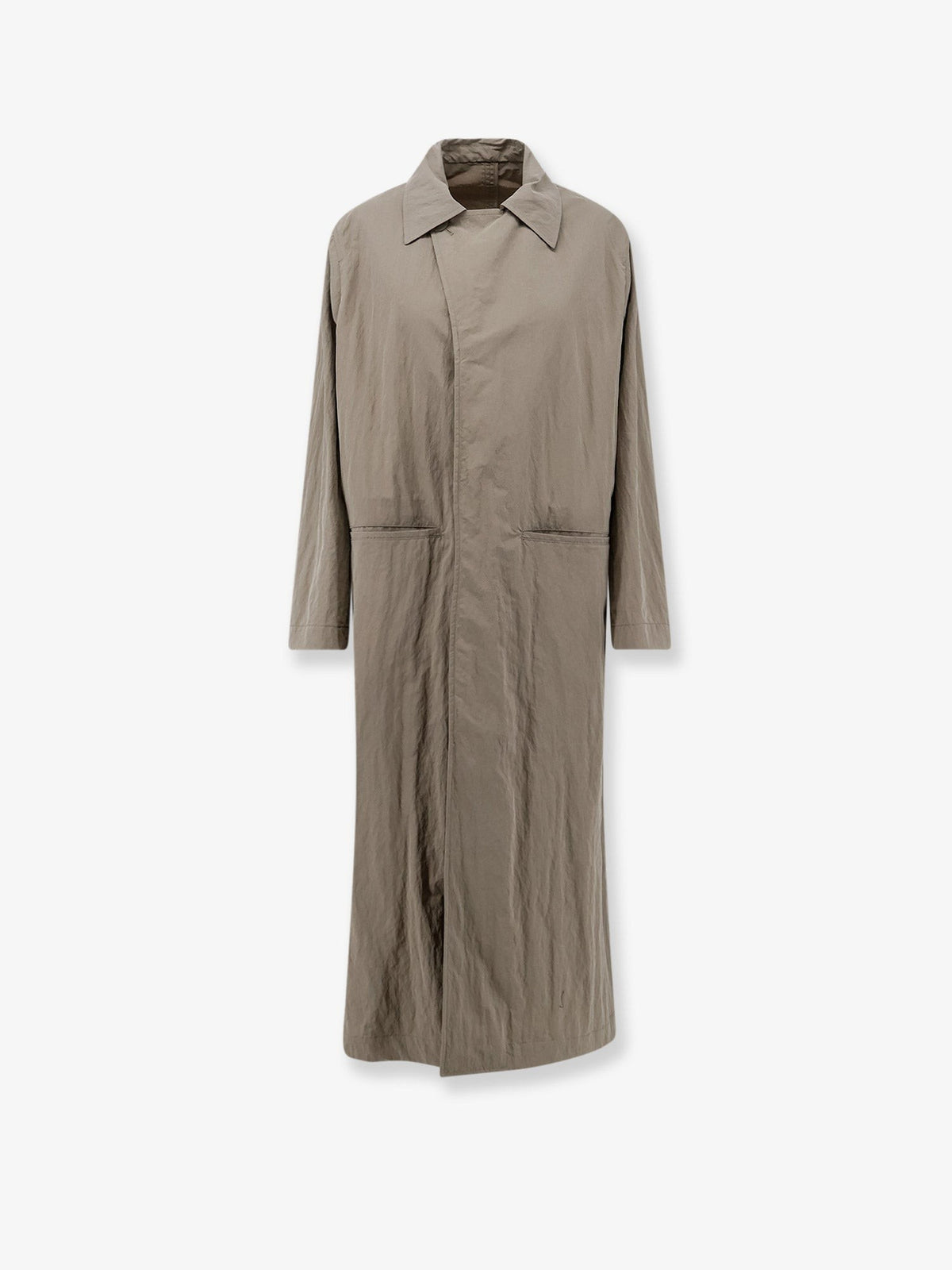 Gucci Women's Faded Nylon Trench Coat GRAVEL