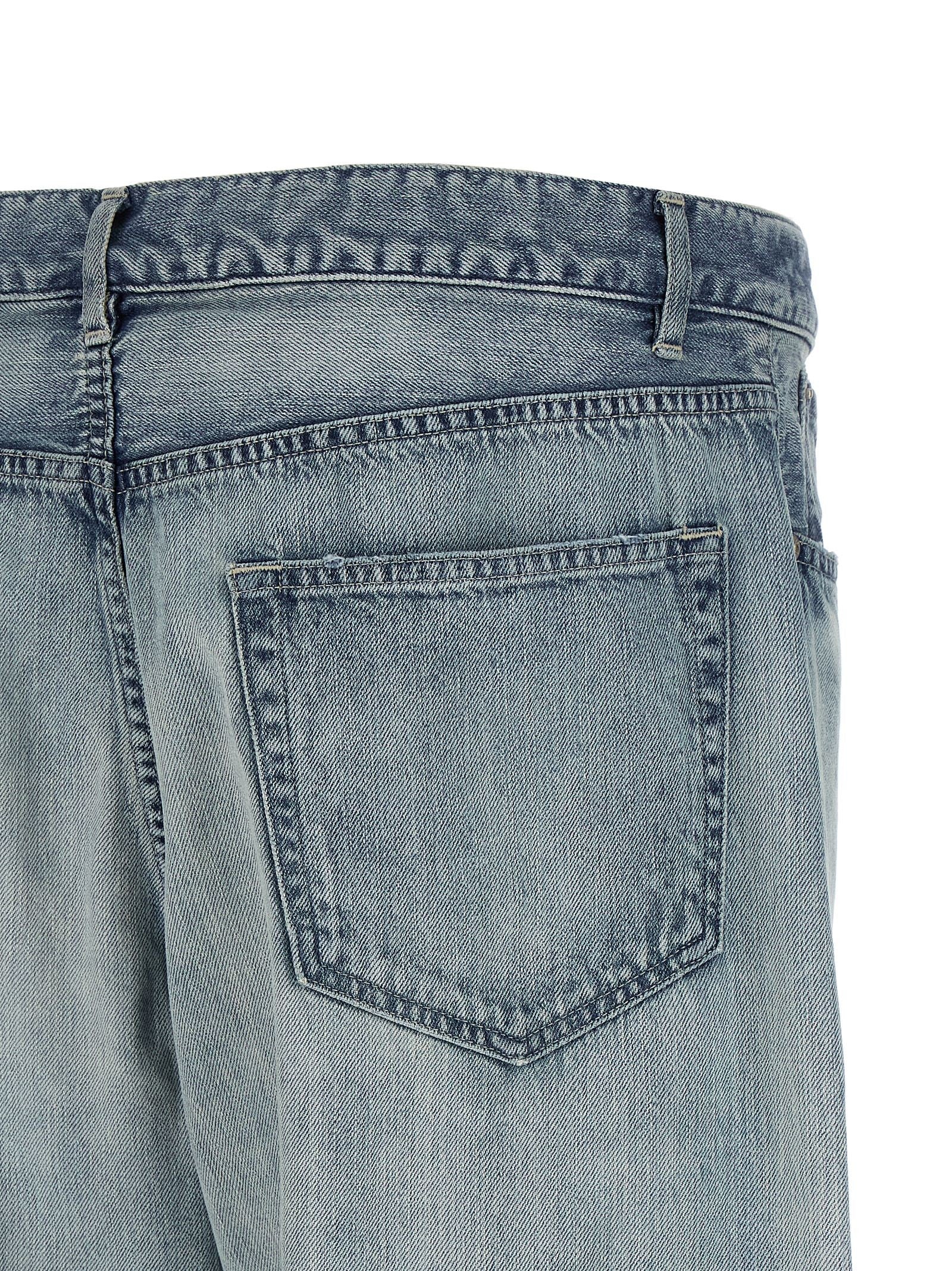 AURALEE Faded Selvedge Jeans Blue