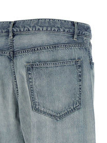 AURALEE Faded Selvedge Jeans Blue