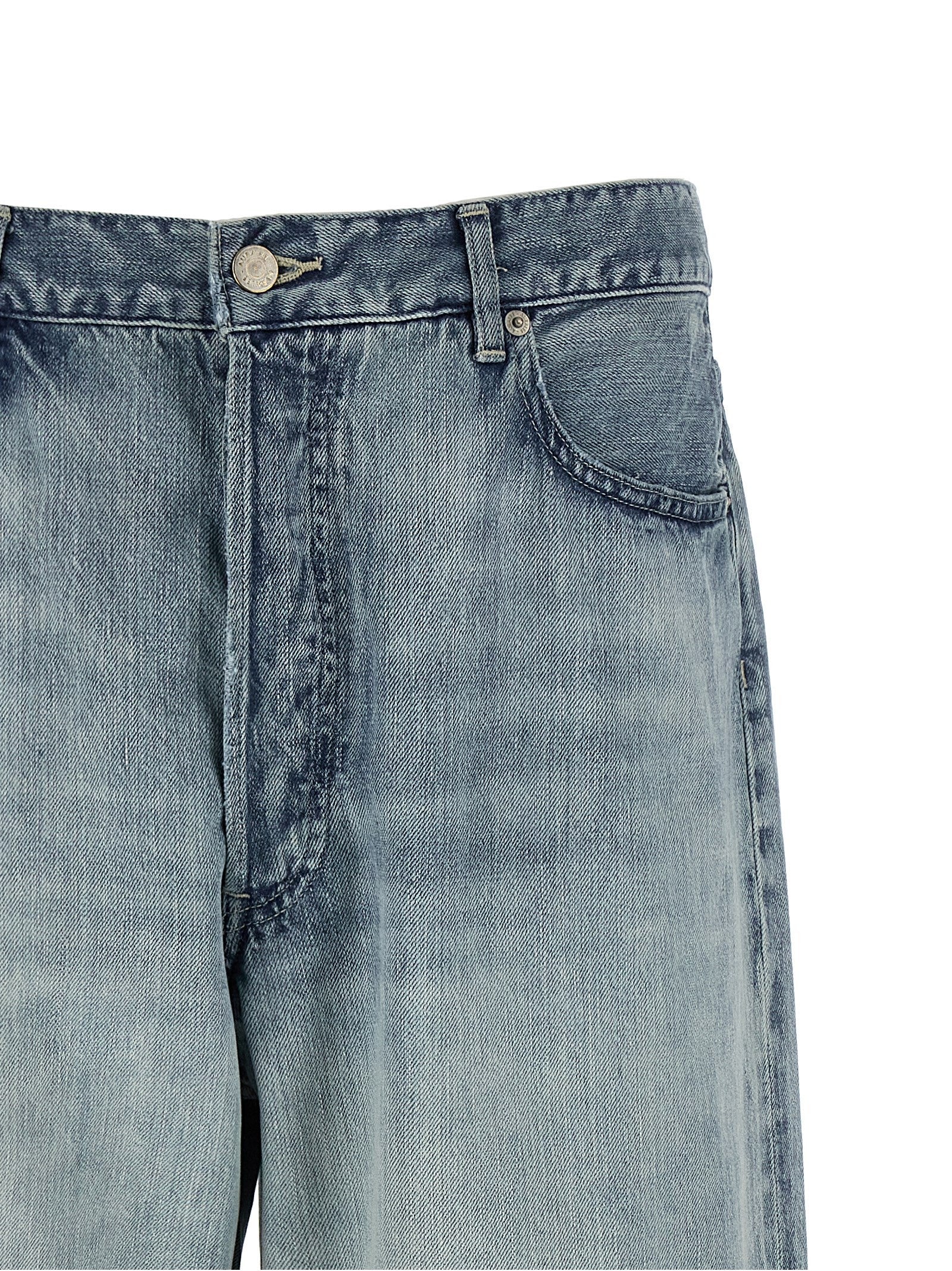 AURALEE Faded Selvedge Jeans Blue