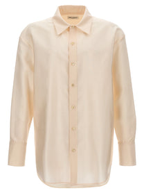 Saint Laurent Faille Shirt Beige