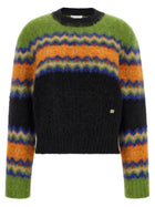 Ganni Fair Isle Sweater Gold
