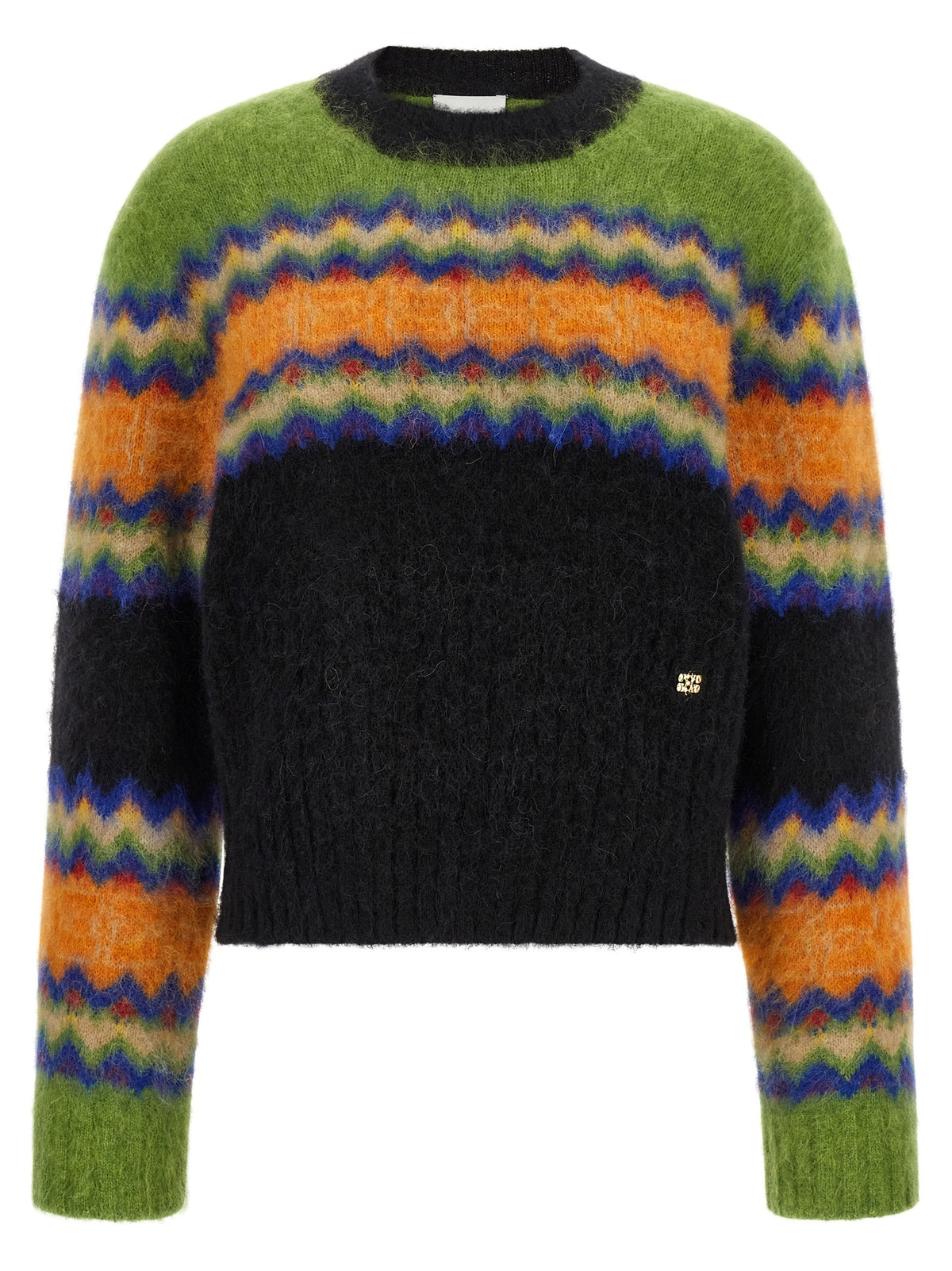 Ganni Fair Isle Sweater Gold