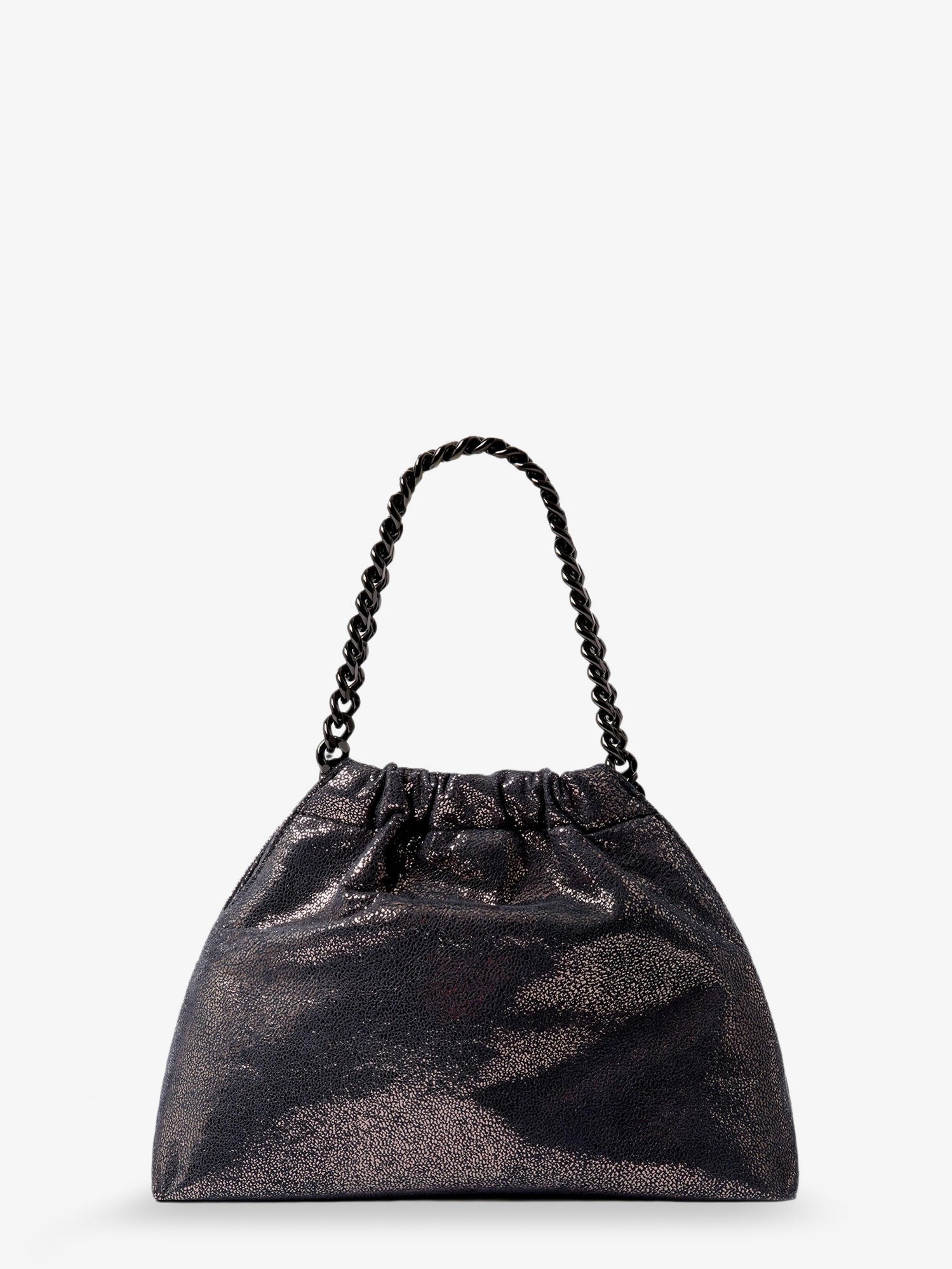 Stella McCartney Women's Falabella Eco Shiny Dotted Chamois Fabric Shoulder Bag Blue