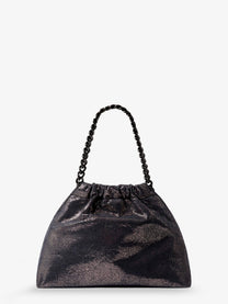 Stella McCartney Women's Falabella Eco Shiny Dotted Chamois Fabric Shoulder Bag Blue