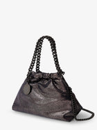 Stella McCartney Women's Falabella Eco Shiny Dotted Chamois Fabric Shoulder Bag Blue, view 3