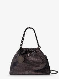 Stella McCartney Women's Falabella Eco Shiny Dotted Chamois Fabric Shoulder Bag Blue