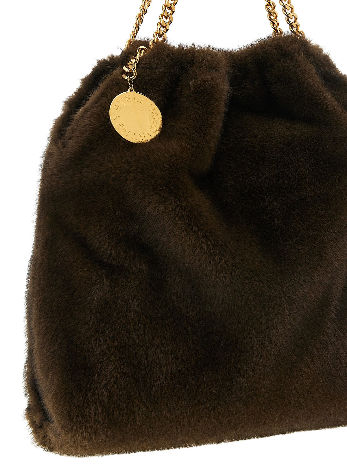 Stella McCartney Falabella Medium Plush Shoulder Bag Brown, view 3