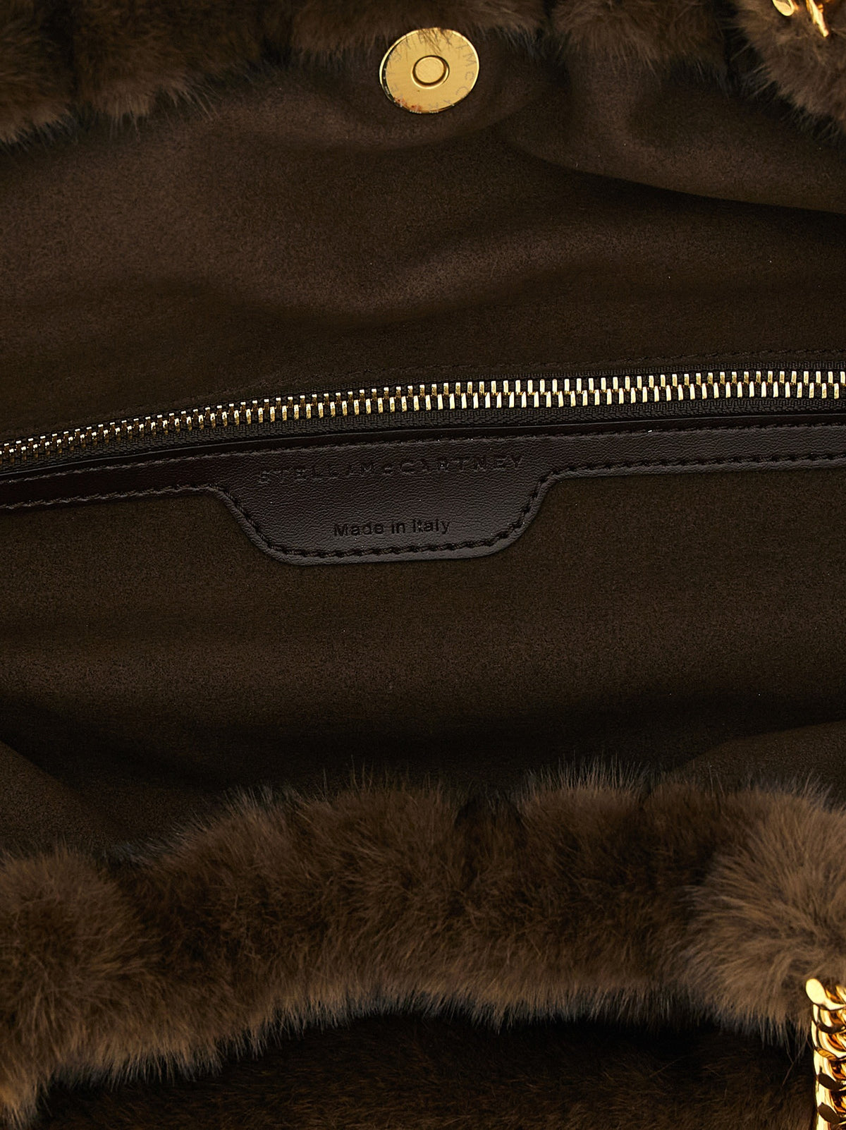 Stella McCartney Falabella Medium Plush Shoulder Bag Brown, view 4