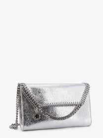 Stella McCartney Women's Falabella Metallic Fabric Crossbody Bag Silver
