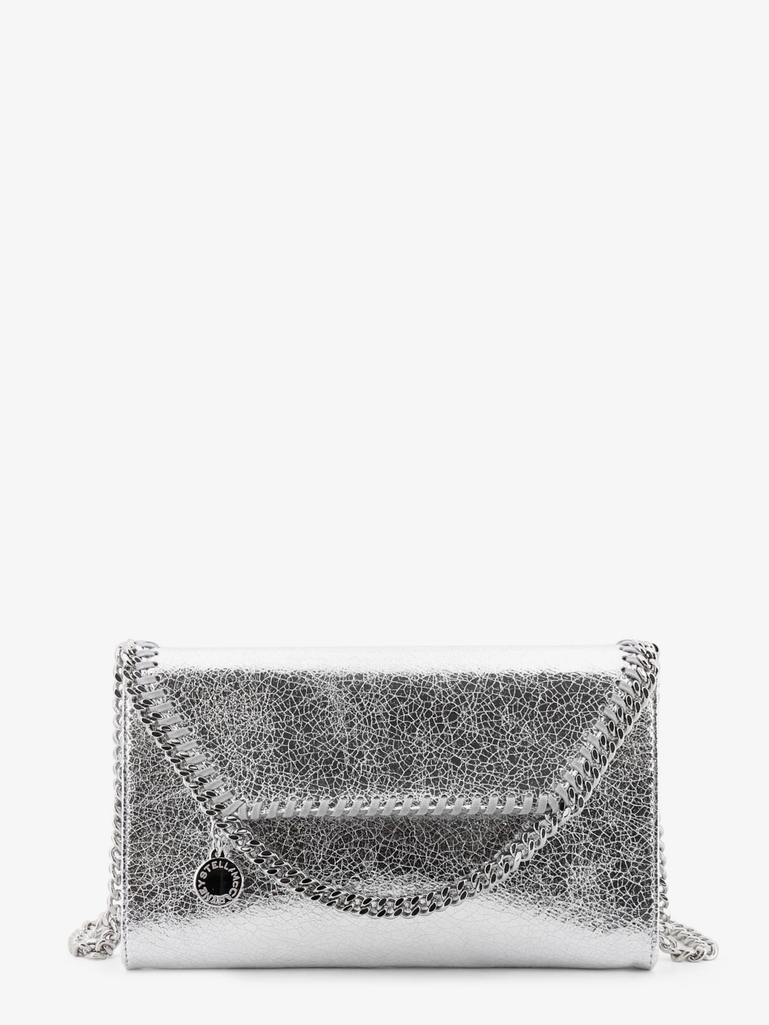 Stella McCartney Women's Falabella Metallic Fabric Crossbody Bag Silver