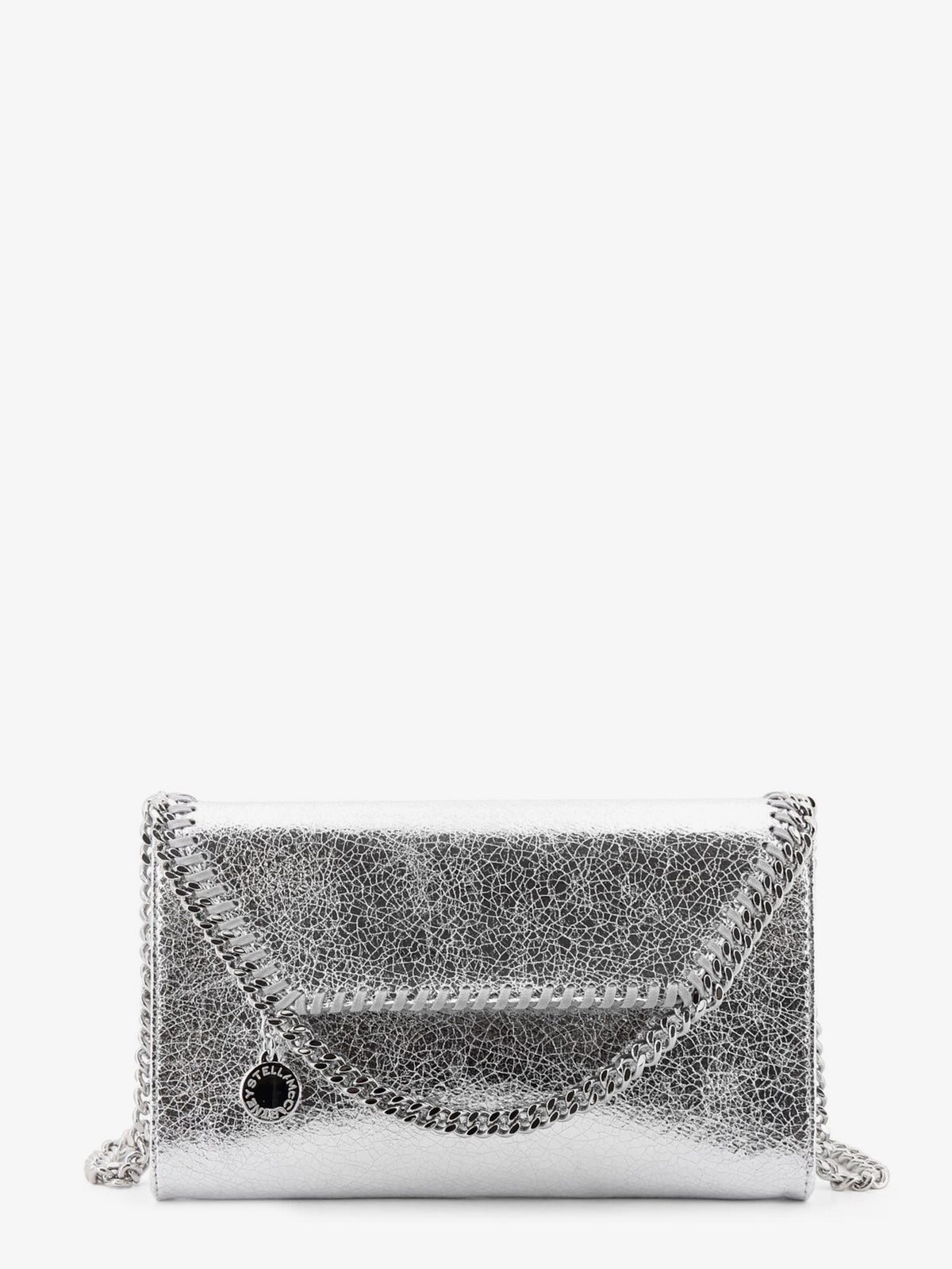 Stella McCartney Women's Falabella Metallic Fabric Crossbody Bag Silver