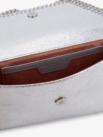 Stella McCartney Women's Falabella Metallic Fabric Crossbody Bag Silver