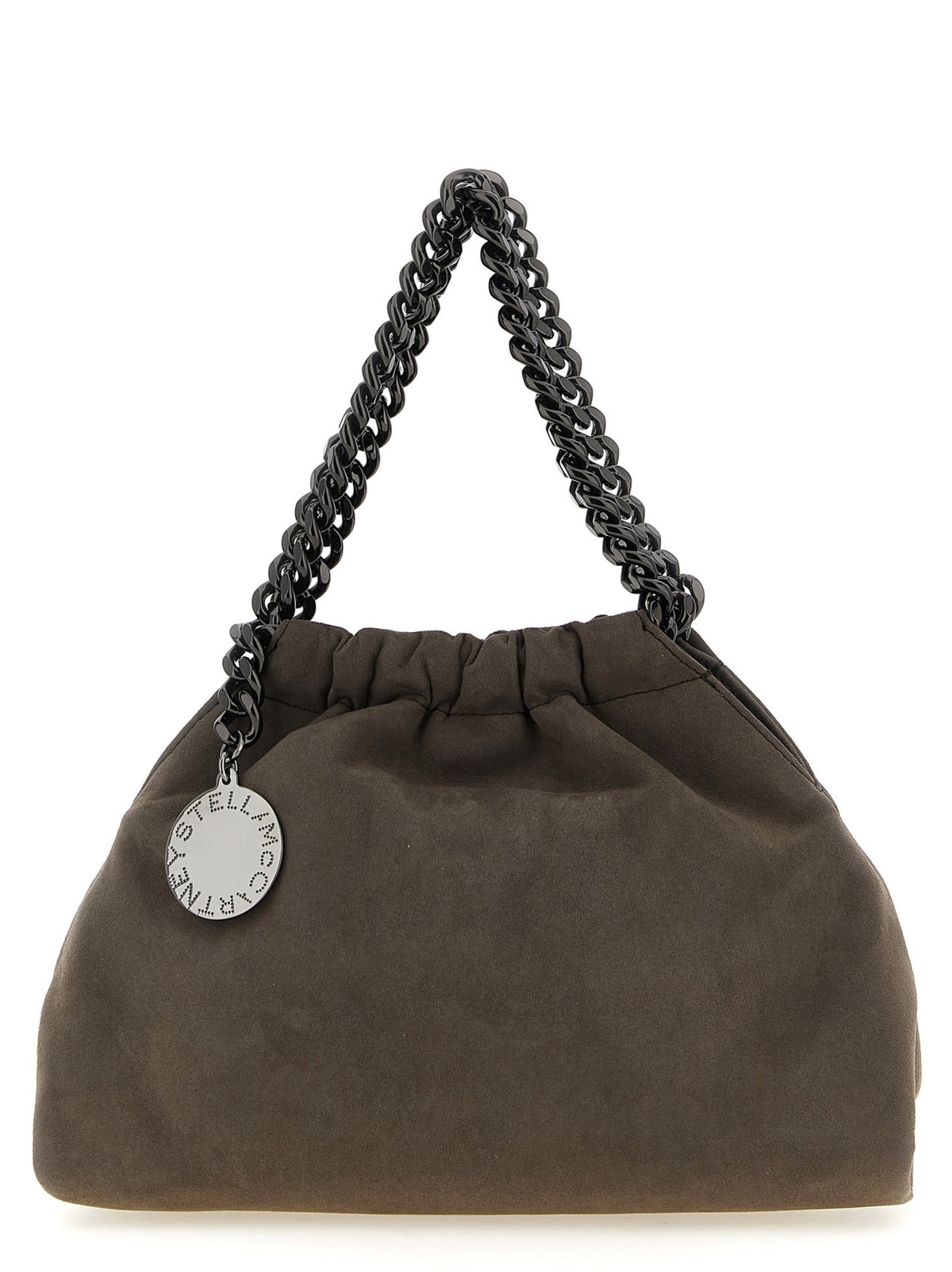 Stella McCartney Falabella Mini Drawstring Crossbody Bag Grey