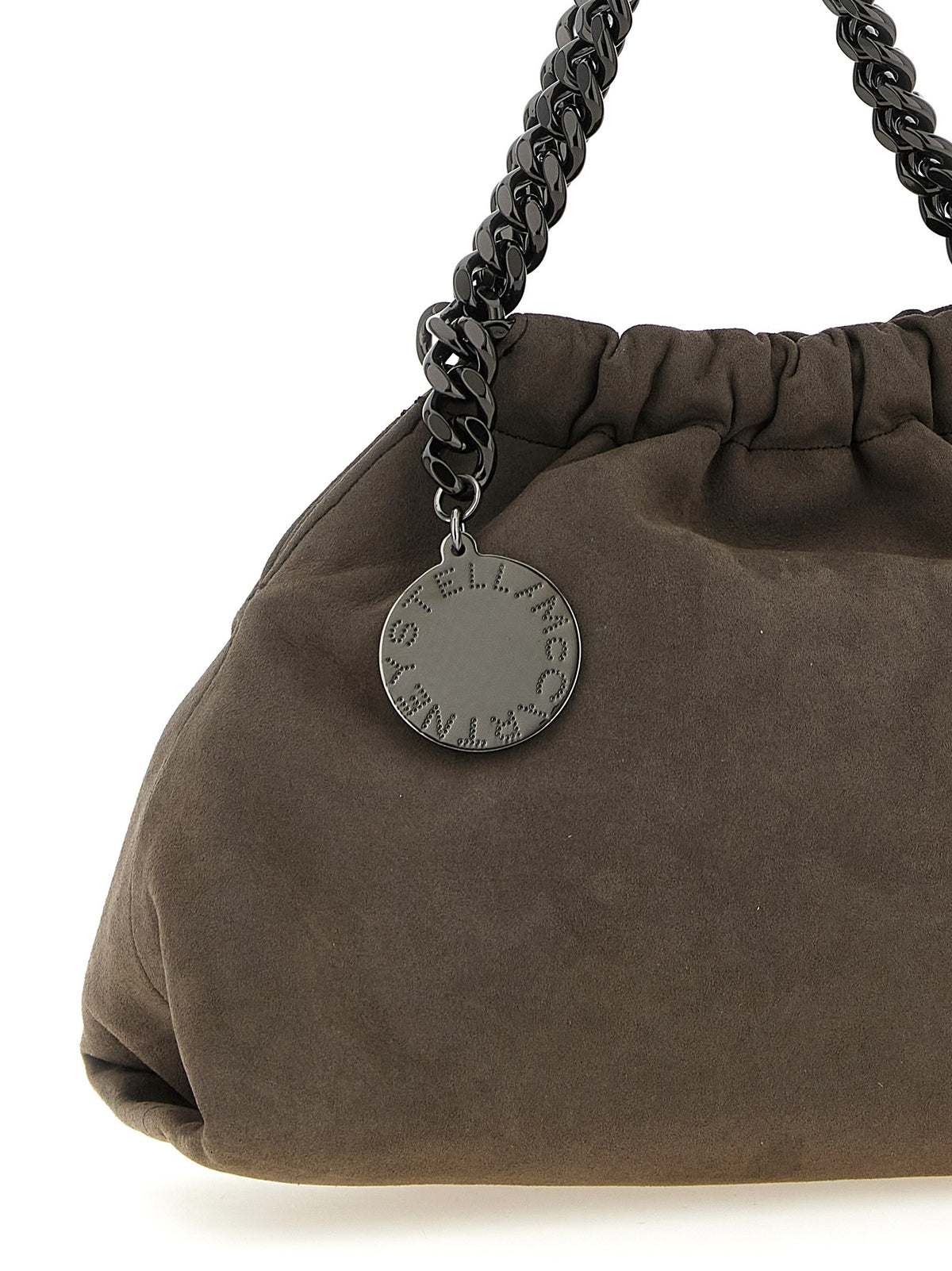 Stella McCartney Falabella Mini Drawstring Crossbody Bag Grey