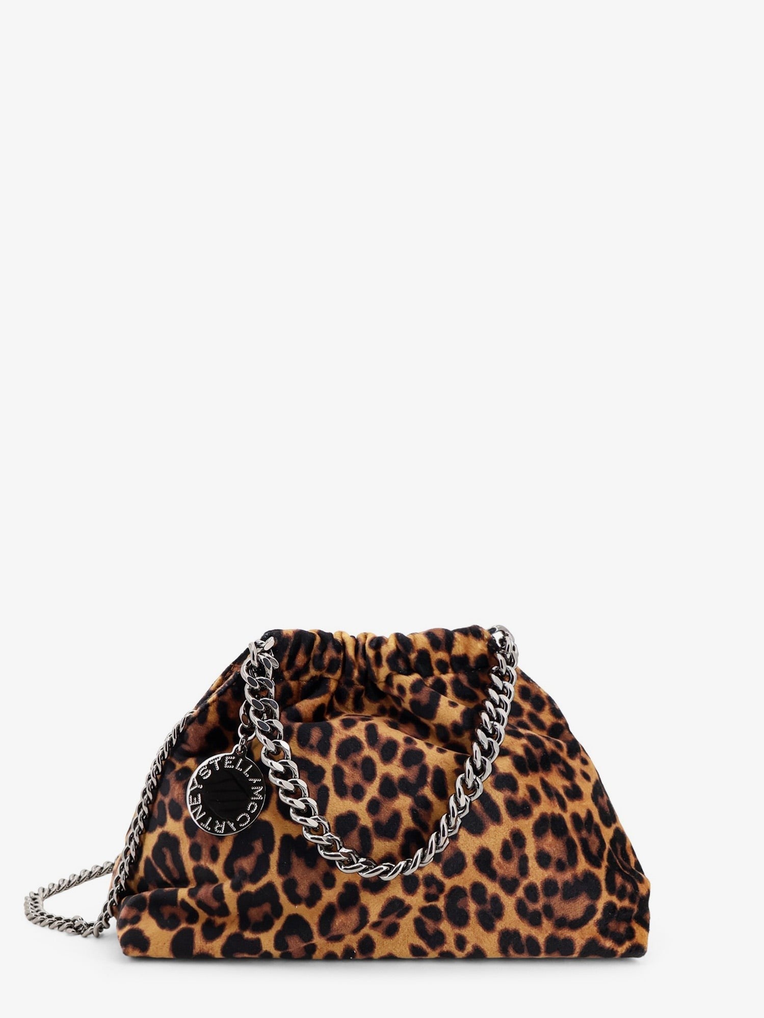 Stella McCartney Women's Falabella Mini Leopard Print Velvet Crossbody Bag Pattern