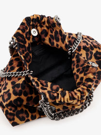 Stella McCartney Women's Falabella Mini Leopard Print Velvet Crossbody Bag Pattern