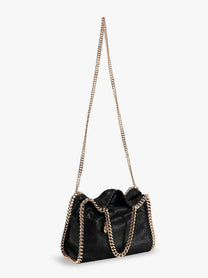 Stella McCartney Women's Falabella Mini Shaggy Deer Crossbody Bag Black