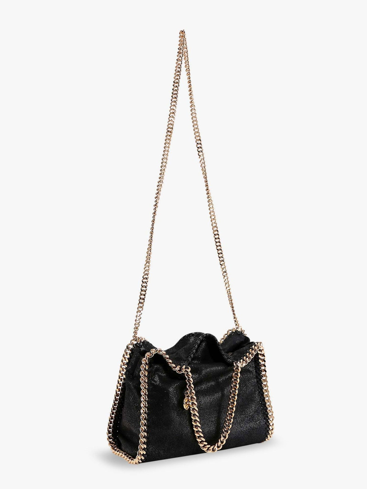 Stella McCartney Women's Falabella Mini Shaggy Deer Crossbody Bag Black, view 3