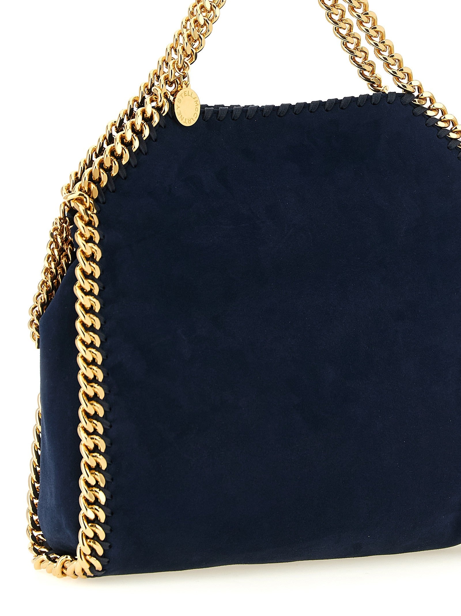Stella McCartney Women's Falabella Mini Velvet Crossbody Bag Blue