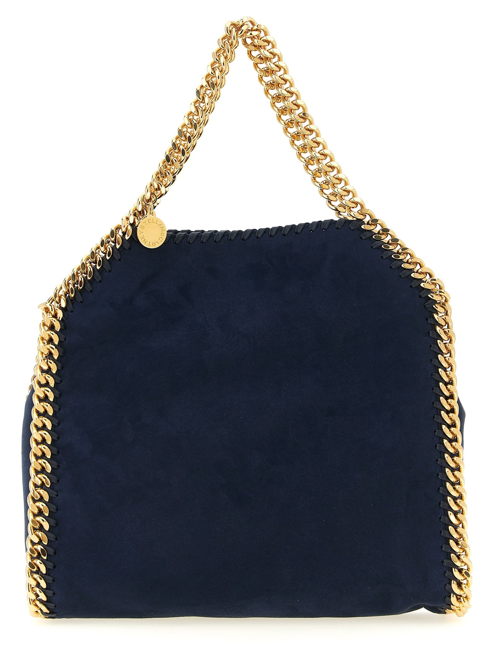Stella McCartney Women's Falabella Mini Velvet Crossbody Bag Blue