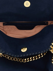 Stella McCartney Women's Falabella Mini Velvet Crossbody Bag Blue