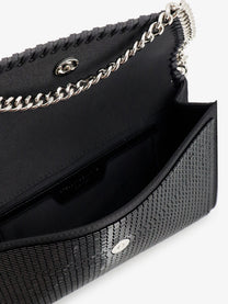 Stella McCartney Women's Falabella Sequin Crossbody Bag Black